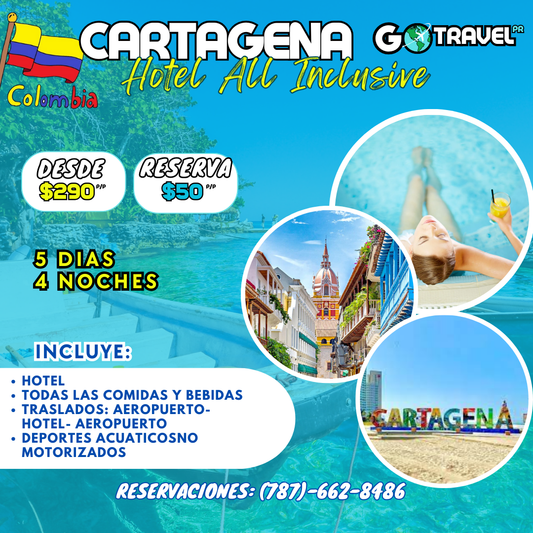 Cartagena: Hotel All Inclusive + Traslados + Deportes Acuáticos No Motorizados