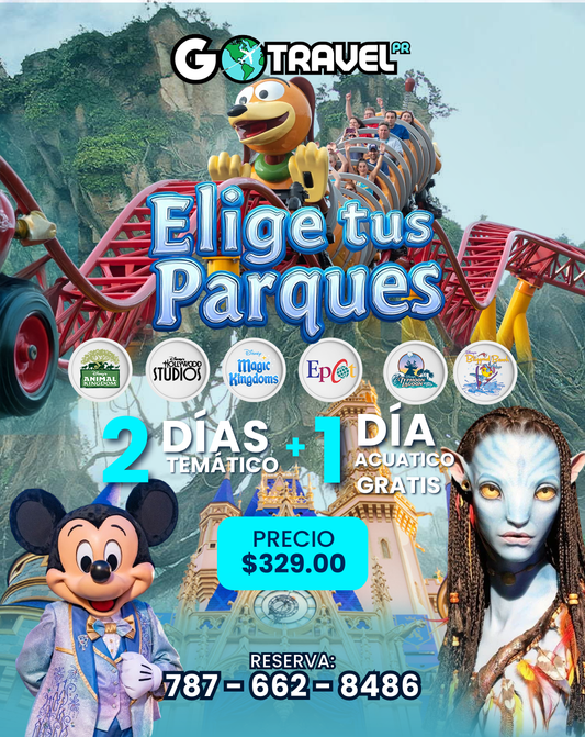 DISNEY 3 DIAS: 2 parques tematicos y 1 acuatico