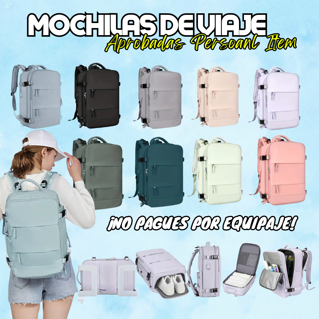 Mochilas de Viaje Personal Ítem- No pagues tarifas de equipaje en el próximo vuelo.