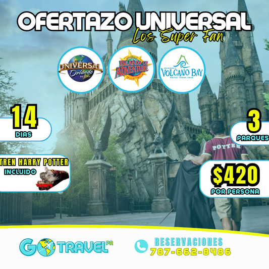 UNIVERSAL 14 DÍAS: 3 parques - Ofertazo los Súper Fan